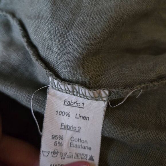 Inizio Linen Dress Size Small Lagenlook Pockets Artsy - Picture 8 of 8